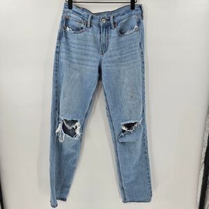 American eagle 4 90s straight jeans distressed ripped knees